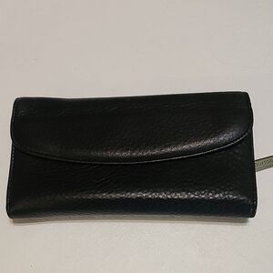 VINTAGE Buxton Black Organizer Wallet, NWT